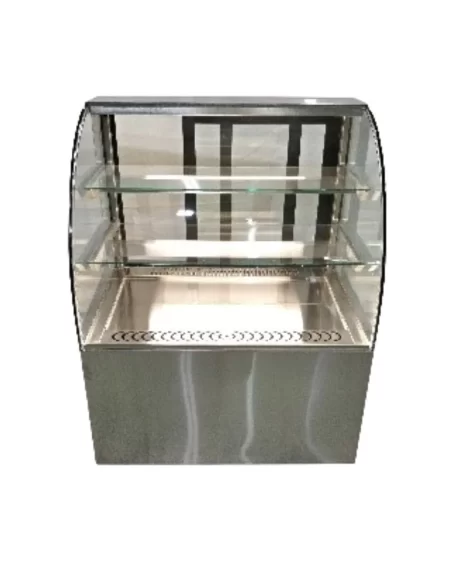 curved glass display counter