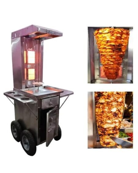 shawarma machine with trolley