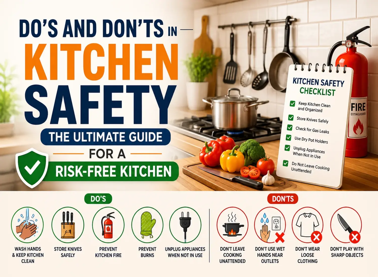 do's and don'ts for kitchen safety